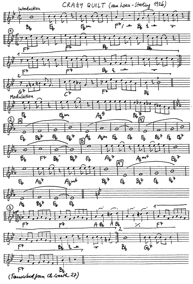 crazy quilt leadsheet – book us for your next 20s or gatsby event